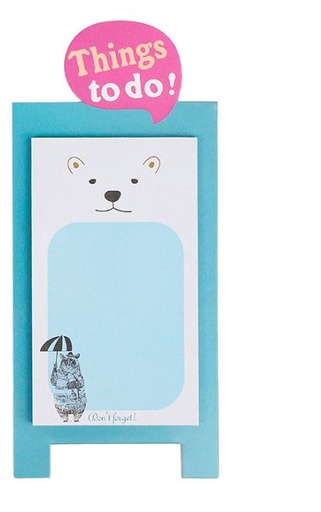 [ZN-43] NOTAS ADHESIVAS MP CON ATRIL 6X10.4CM 50HOJAS BEARS