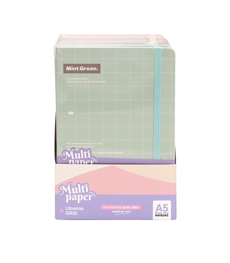 [26-39] LIBRETA MP TAPA DURA A5 GRID 96 HOJAS