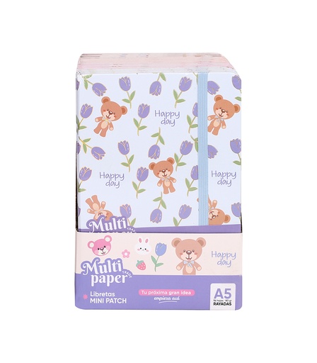 [26-30] LIBRETA MP TAPA DURA A5 MINI PATCH 96 HOJAS