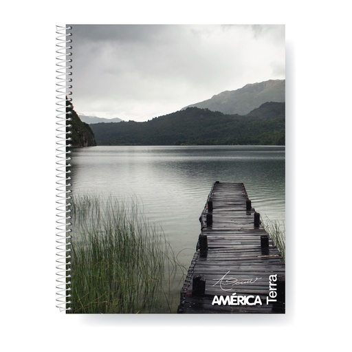 [653111] CUADERNO AMERICA TERRA ESPIRALADO 16X21 80 HOJAS RAYADAS