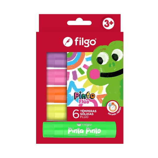 [TEMPS-E6-FLU] TEMPERA SOLIDA FILGO PINTO X6 FLUO