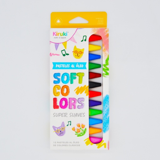 [800006] CRAYONES KIRUKI SOFT COLORS OLEO PASTEL X12