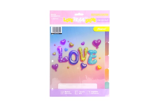 [20666] SEPARADOR ESCOLAR REXON LOVE, PEACE & SHINE