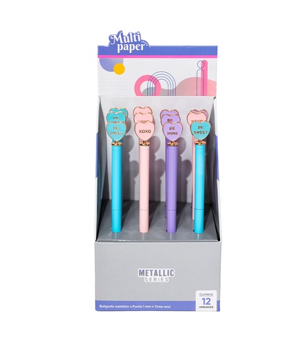[26-110] BOLIGRAFO MP METALICO RETRACTIL SWEET X12