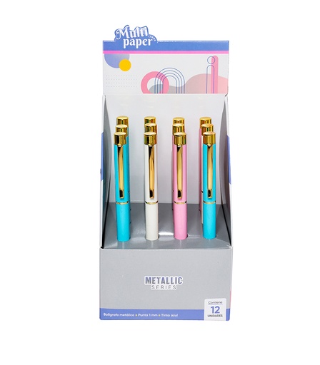 [26-105] BOLIGRAFO MP METALICO RETRACTIL WOMAN X12
