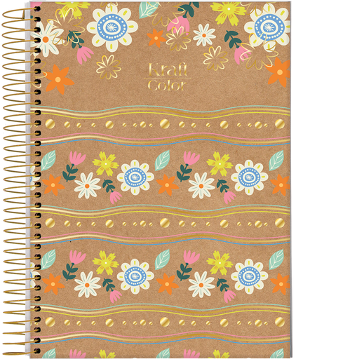 [72771] CUADERNO JANDAIA TAPA DURA 10X14.6 80 HOJAS KRAFT