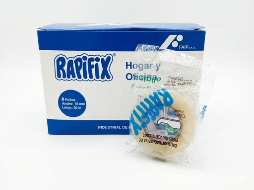 [71800030] CINTA RAPIFIX AUTOADHESIVA 18X30 TRANSPARENTE