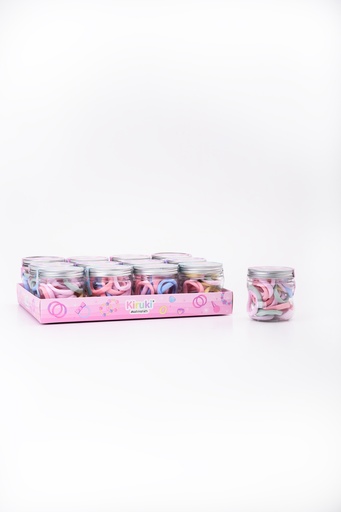 [200022] POTE COLITAS KIRUKI  PARA EL PELO MEDIANAS X50 PASTEL
