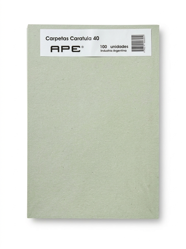 [52311] CARPETA CARATULA OFICIO F/40 X100 VERDE