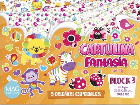 [0103] BLOCK MAG CARTULINA FANTASIA 20 HOJAS ANIMALITOS
