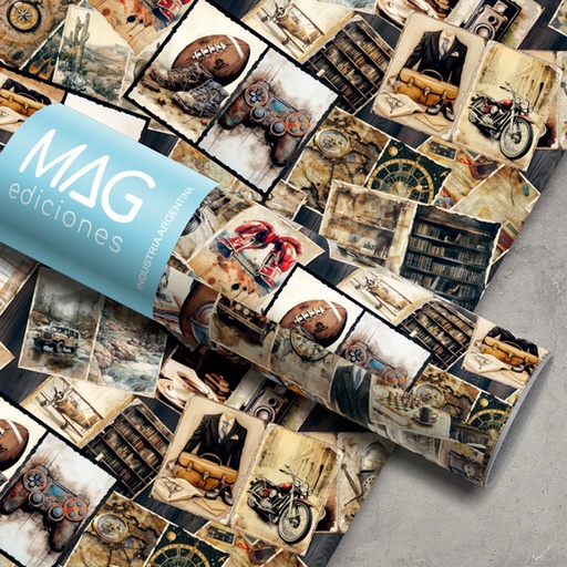 [13-5133-00] PAPEL PARA REGALO MAG 70X100 X 10 5133 COLLAGE