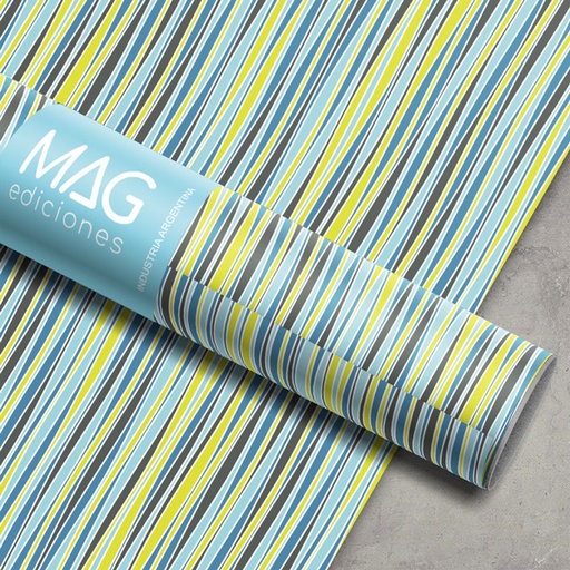 [13-5136-00] PAPEL PARA REGALO MAG 70X100 X 10 5136 LINEAS
