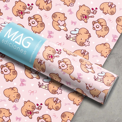 [13-5138-00] PAPEL PARA REGALO MAG 70X100 X 10 5138 CAPIBARA