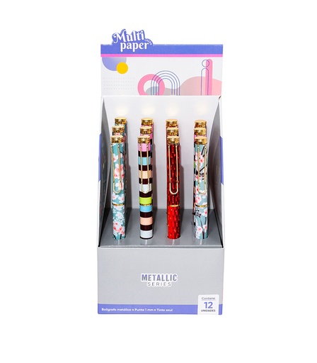 [26-115] BOLIGRAFO MP METALICO PATTERN X12