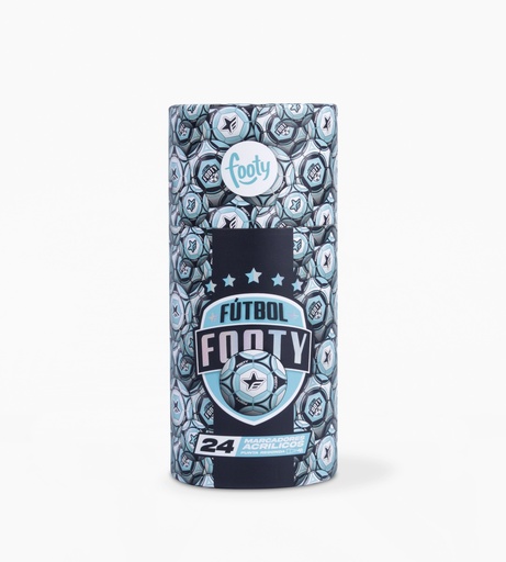 [LIB357] MARCADOR FOOTY ACRILICO PUNTA REDONDA FUTBOL X24